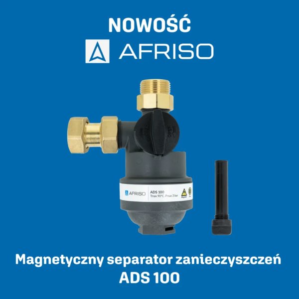 AFRISO - Kompaktowy magnetyczny separator zanieczyszczeń ADS 100