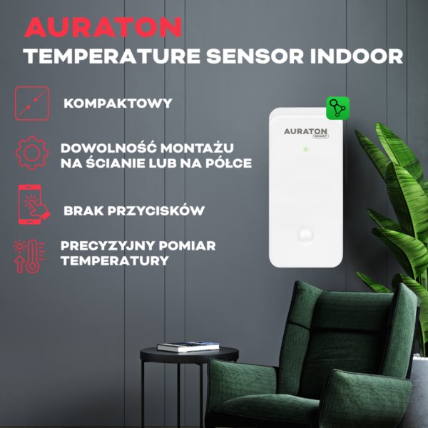 AURATON - Bezprzewodowy wewnętrzny czujnik temperatur