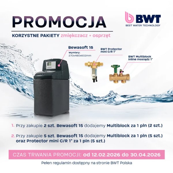 BWT - Bewasoft 15 + Multiblock za 1 zł? Tak! Sprawdź promocję