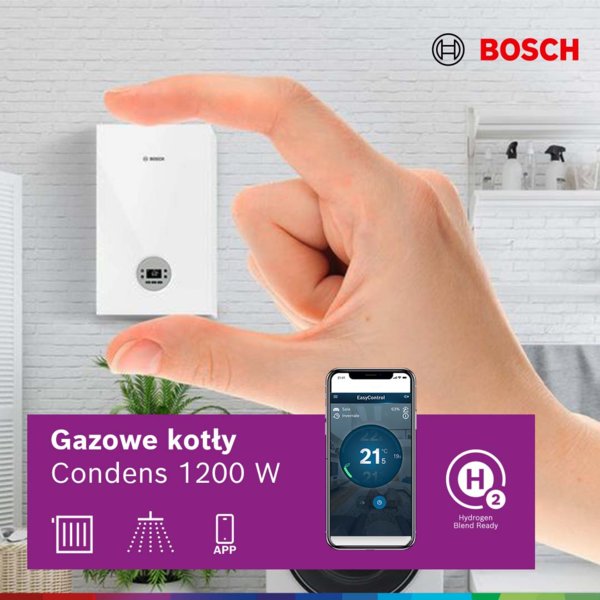 BOSCH – nowość: kompaktowy kocioł gazowy Condens 1200 W