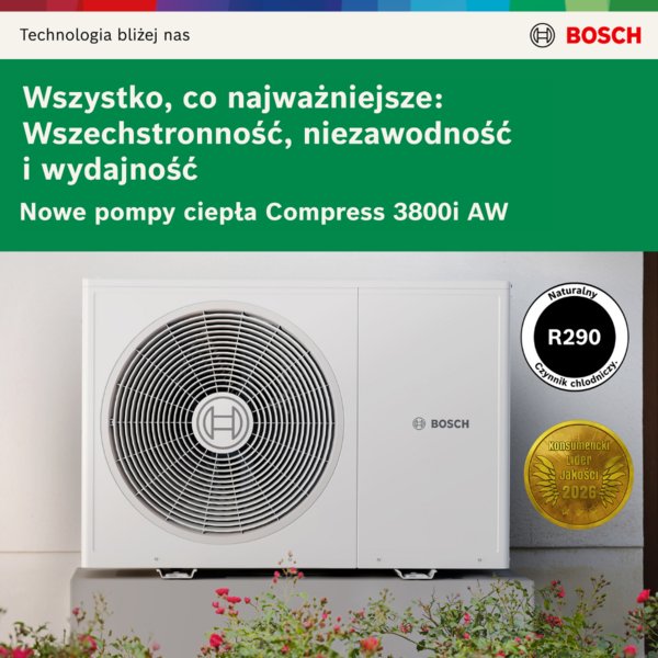 BOSCH - Nowe pompy ciepła Bosch Compress 3800i AW