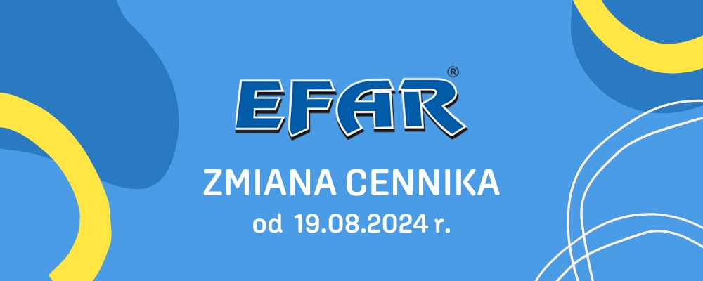 EFARÂ - Zmiana cennika od 19.08.2024 - ZMIANA CEN - banner