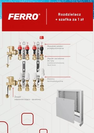 FERRO - Rozdzielacz + szafka za 1 zł - PROMOCJA