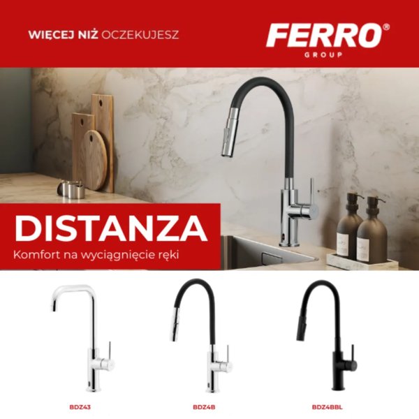 FERRO - Nowe baterie kuchenne DISTANZA z sensorem ruchu