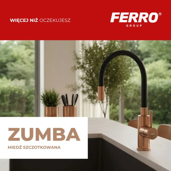 FERRO - Bateria ZUMBA w modnym wykończeniu brushed copper