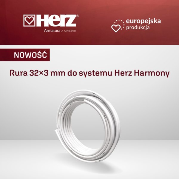 HERZ - Nowość w systemie Herz Harmony - rura 32x3 mm