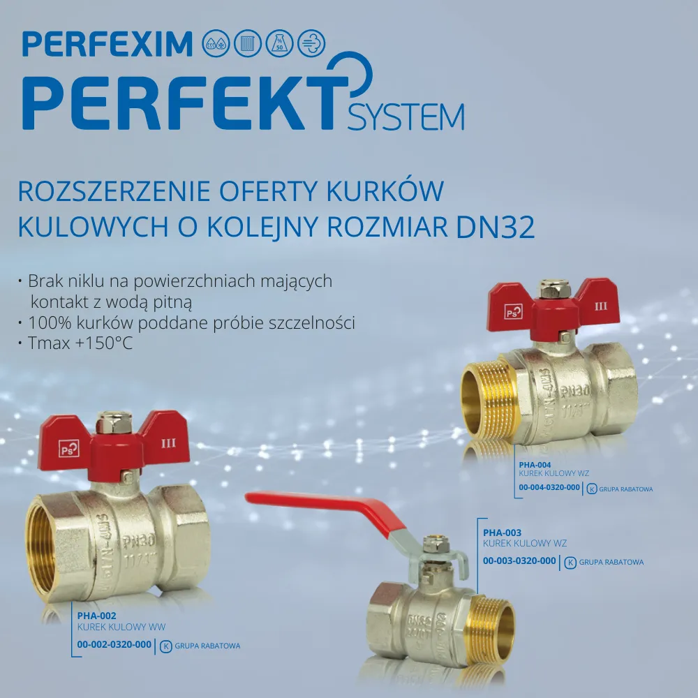 Perfexim kurki kulowe DN32 - banner mobilny