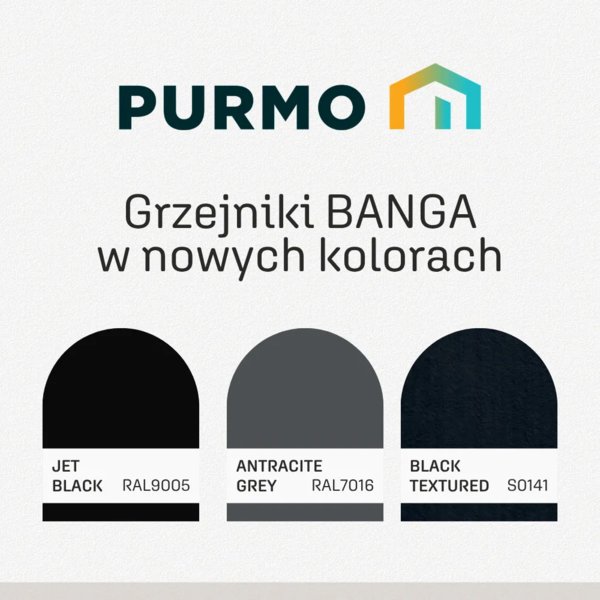 PURMO - 3 nowe kolory grzejników z rodziny Banga
