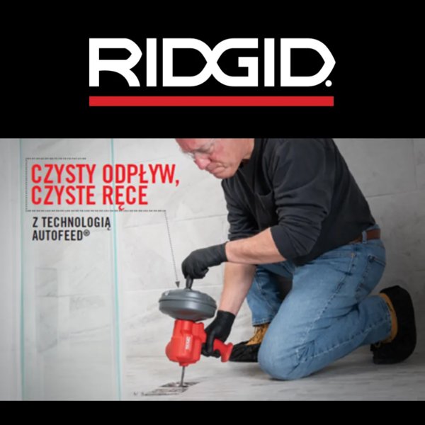 RIDGID - Nowy ręczny napęd ze sprężyną do udrażniania rur EZ Spin™