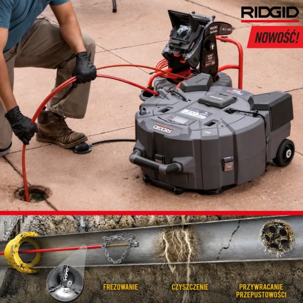 RIDGID - Maszyna do czyszczenia i frezowania odpływów RIDGID FlexShaft™ KM-1004