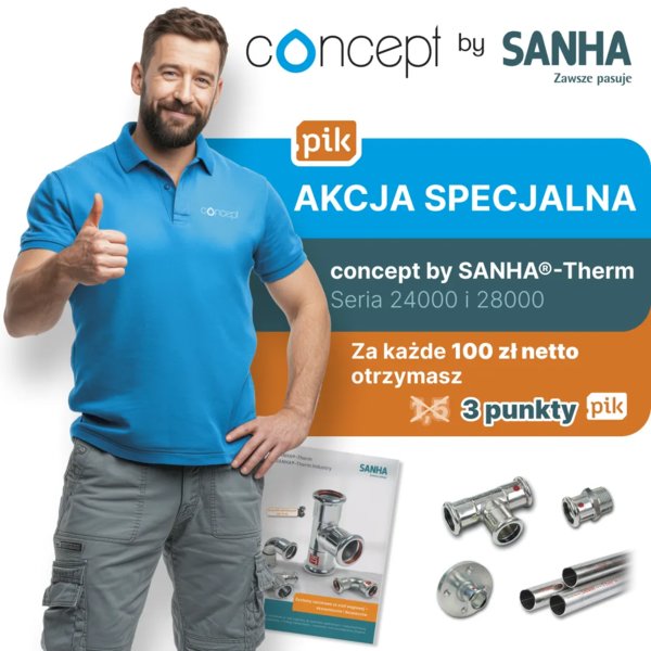 SANHA - Akcja specjalna PIK na rury i złączki Concept by SANHA®
