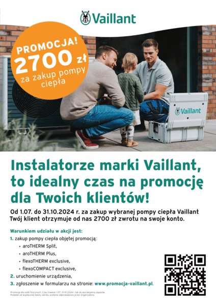 VAILLANT - 2700 zł za zakup pompy ciepła - PROMOCJA