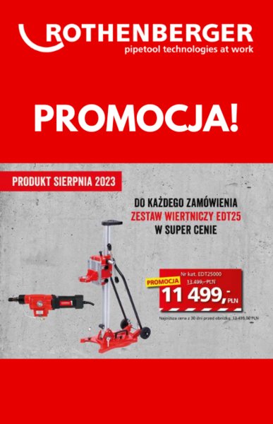 ROTHENBERGER Polska: Promocja - Produkt Sierpnia 2023