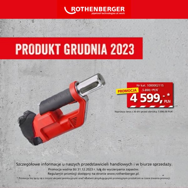 ROTHENBERGER - Produkt miesiąca grudnia 2023 - PROMOCJA