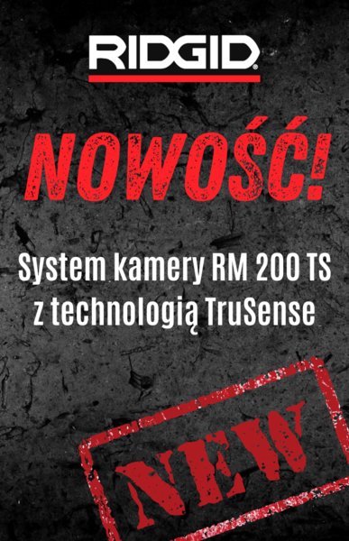 Nowość w ofercie RIDGID: system kamery RM 200 TS z technologią TruSense