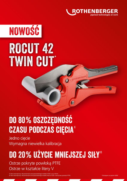Rothenberger - nowość  nożyce ROCUT 42 Twin Cut