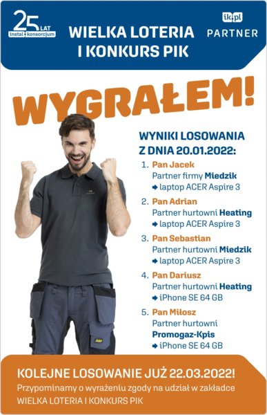 Losowanie Wielka Loteria i Konkurs PIK - styczeń 2022