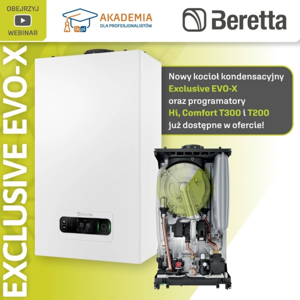 BERETTA - EVOlucja w marce Beretta trwa! Nowy kocioł kondensacyjny Exclusive EVO-X oraz programatory Hi, Comfort T300 i T200