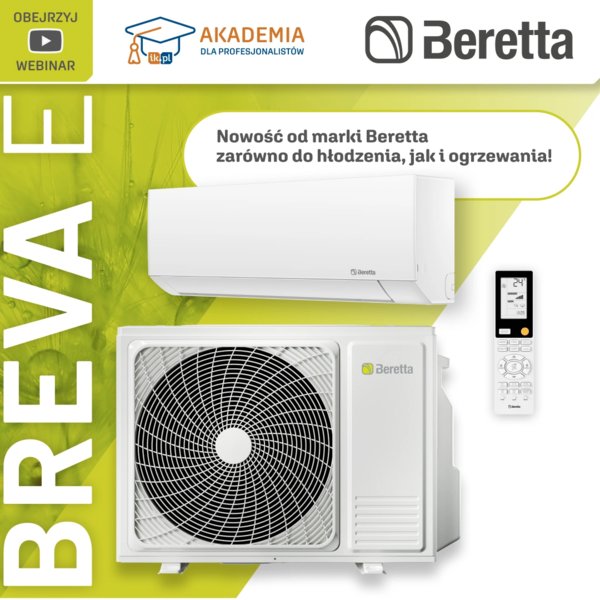 Klimatyzatory BREVA E – nowość od marki Beretta zarówno do chłodzenia, jak i ogrzewania!