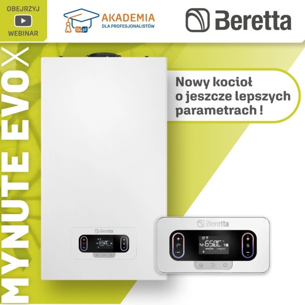 Mynute Evo-X - ewolucja kotłów z wymiennikiem ze stali nierdzewnej marki Beretta trwa!