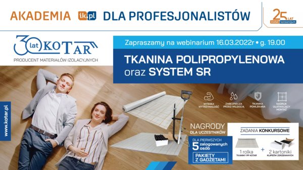 Tkanina polipropylenowa oraz System SR firmy KOTAR - Akademia IK dla Profesjonalistów