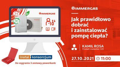 Akademia IK dla Profesjonalistów - webinarium Immergas "Jak prawidłowo dobrać i zainstalować pompę ciepła?"