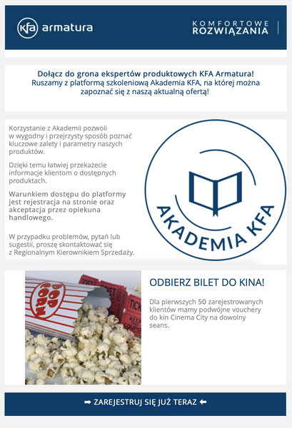 KFA Armatura - komfortowe rozwiązania i... bilety do kina!