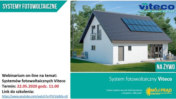 Webinarium dla Instalatora! - VITECO - systemy fotowoltaiczne