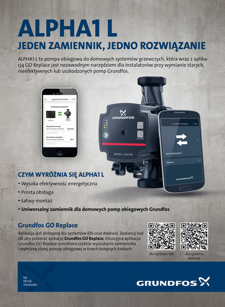 Grundfos: ALPHA1 L - jeden zamiennik, jedno rozwiązanie