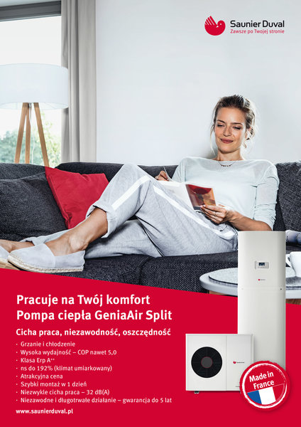  Pracuje na Twój komfort Pompa ciepła GeniaAir Split