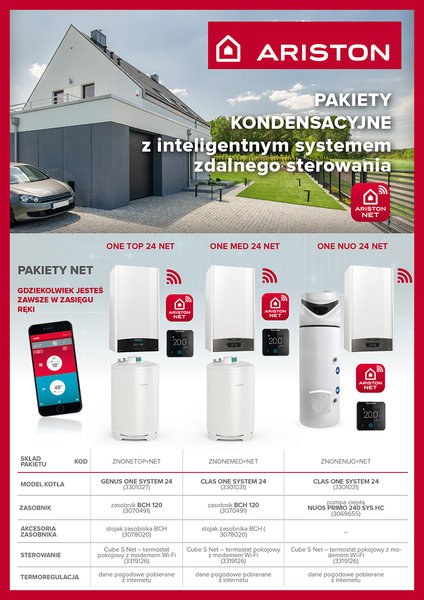 Ariston – Pakiety kondensacyjne z inteligentnym systemem zdalnego sterowania