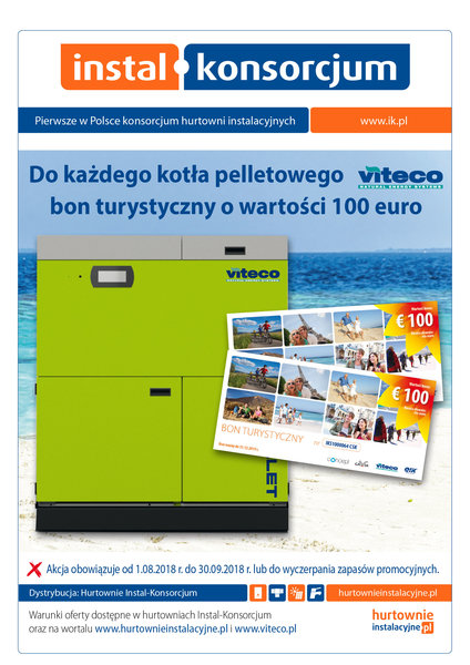 Do każdego kotła pelletowego Viteco bon turystyczny o wartości 100 euro