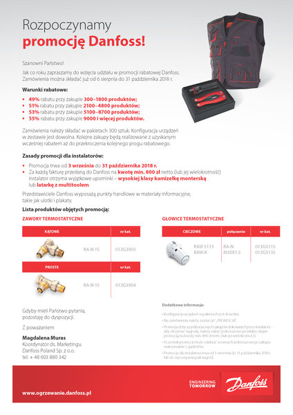 Rozpoczynamy promocję Danfoss!