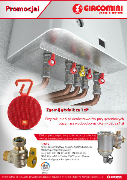 GIACOMINI - promocja zaworów przyłączeniowych
