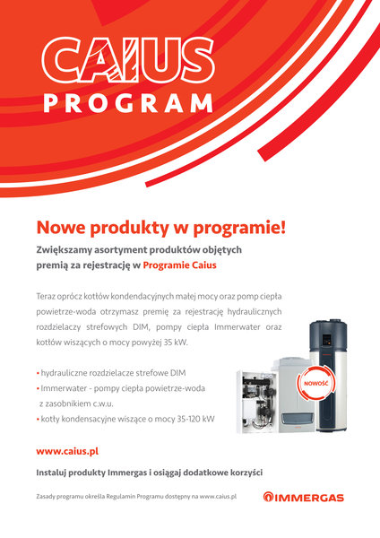Nowe produkty w programie Caius!