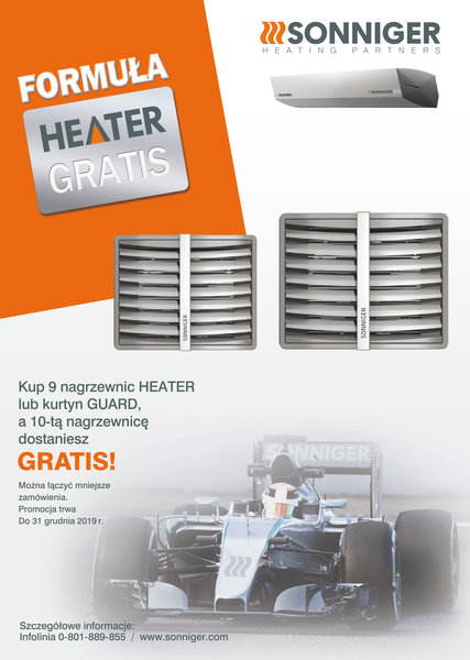 SONNIGER Polska – Wielka Akcja Promocyjna – FORMUŁA HEATER GRATIS!