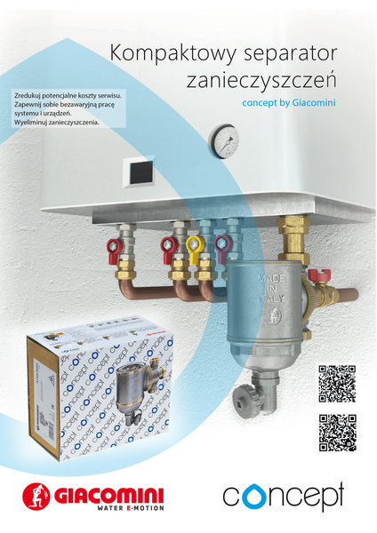 concept by Giacomini: Kompaktowy separator zanieczyszczeń