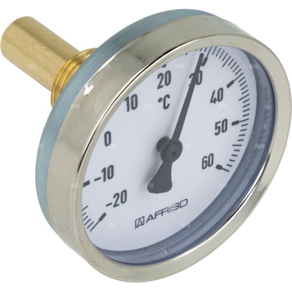 Termometr bimetaliczny AFRISO BiTh fi 63 mm -20…60'C tuleja 40 mm połączenie ax