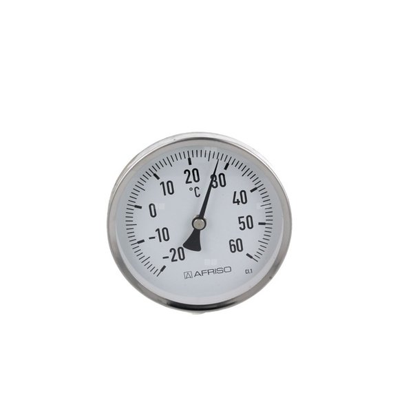 Termometr bimetaliczny AFRISO BiTh I, D211 fi 100 mm -20…60'C tuleja 63 mm połączenie ax