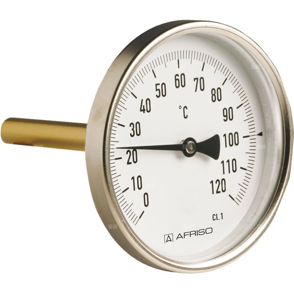 Termometr bimetaliczny AFRISO BiTh I, D201 fi 100 mm -20…60'C tuleja 100 mm połączenie rad