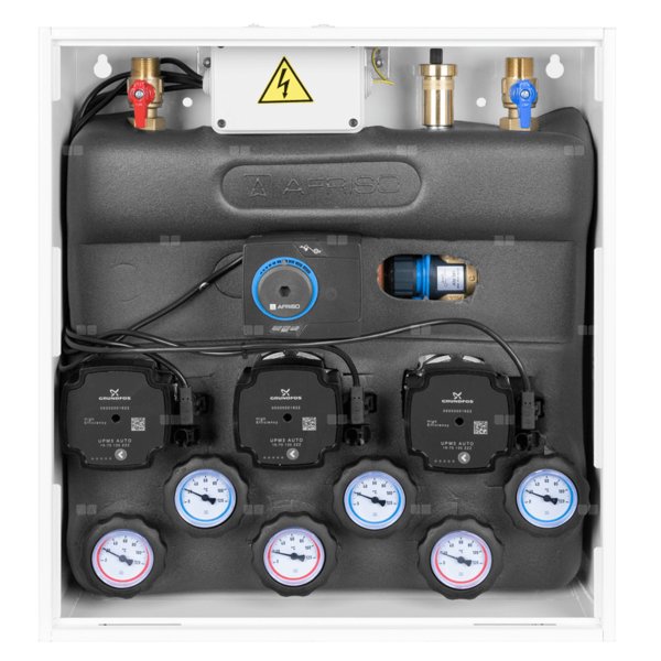 Grupa pompowa AFRISO PrimoBox AZB 351 GZ x GW 3/4'' x 3/4'', z zaworem termostatycznym, z izolacją, z siłownikiem arm 141