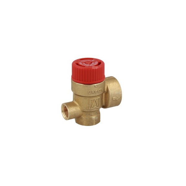 Zawór przelewowy AFRISO MS z wyjściem na manometr mosiądz 3 bar GW 1/2'' x 3/4''