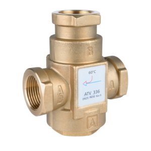 Zawór temperaturowy ATV 336, DN25, Rp1'', kvs 9, 60'C