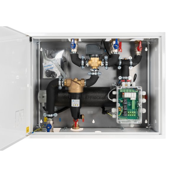 Moduł hydrauliczny do pomp ciepła AMB 900, z grzałką zanurzeniową 9 kW, zaworem przełączającym AZV, separatorem zanieczyszczeń ADS 181, przyłącza G11/4''