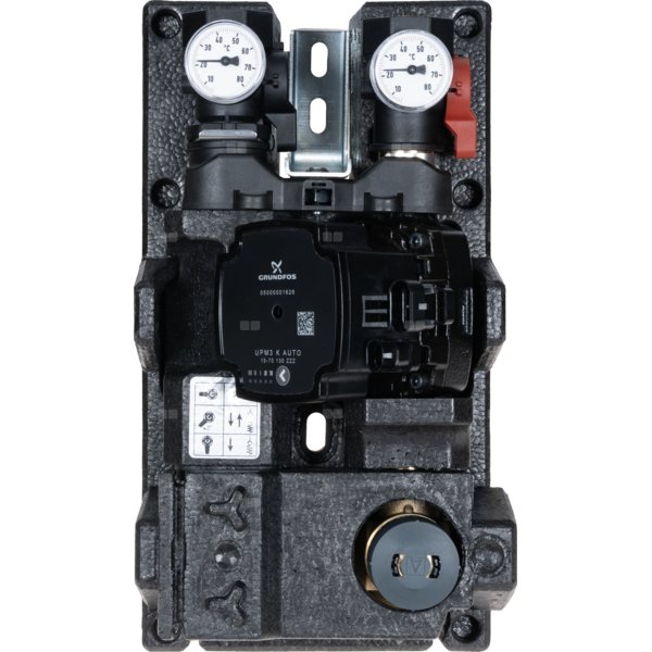 Grupa pompowa PrimoTherm C130-3 DN20 GP, termostatyczny zawór mieszający ATM, pompa Grundfos