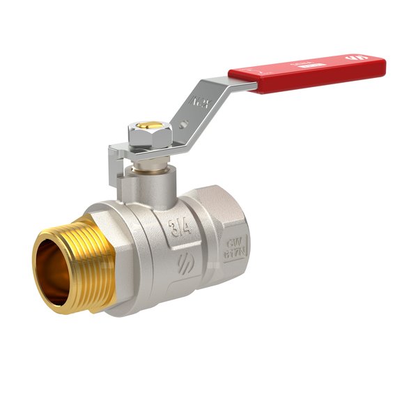 Zawór kulowy SENA VA30 Ni-Free, 1GW x 1GZ, dźwignia INOX