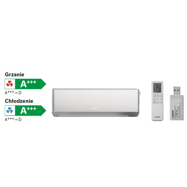 Klimatyzator CL7000iU W 20 ES - jednostka wewnętrzna w kolorze srebrnym