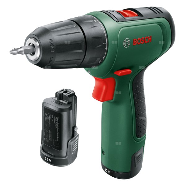 Bosch akumulatorowa wiertarko-wkrętrarka EasyDrill 1200 12V 2x1,5Ah + akcesoria