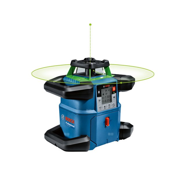 Laser obrotowy GRL 650 CHVG w walizce L-BOXX, z 4 bateriami (LR20), odbiornikiem laserowym LR 65G Professional