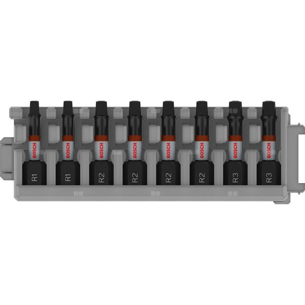 Bit PRO Robertson Impact, R1 (x 2), R2 (x 4), R3 (x 2), 55 mm, 8 szt.